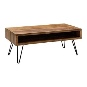 WOHNLING Couchtisch rechteckig Massivholz sheesham 100,0 x 50,0 x 40,0 cm, 1 St.