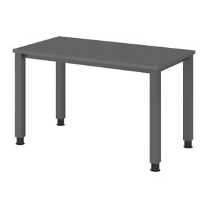 HAMMERBACHER QS612 Schreibtisch grafit rechteckig, 4-Fuß-Gestell grau 120,0 x 67,2 cm