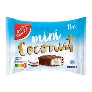 GUT&GÜNSTIG mini Coconut Schokoriegel 13 Riegel, 13 St.