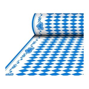 PAPSTAR Tischdecke 84501 blau, weiß 118,0 cm x 25,0 m, 1 Rolle