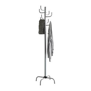 HAKU Möbel Kleiderständer 43700 grau Metall 8 Haken 37,0 x 180,0 cm, 1 St.