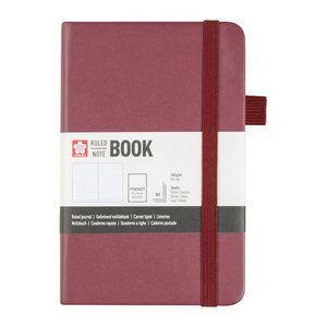 Sakura Notizbuch ca. DIN A7 liniert, maulbeere Hardcover 160 Seiten, 1 St.