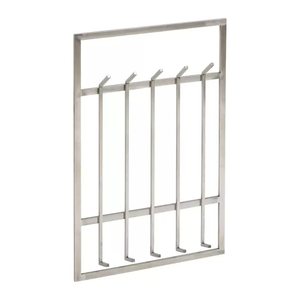 WOHNLING Wandgarderobe WL6.442 silber Metall 10 Haken 60,0 x 100,0 cm, 1 St.