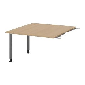 HAMMERBACHER Verbindungsplatte höhenverstellbar KT12C eiche, grafit rechteckig 120,0 x 130,0 x 72,0 - 74,0 cm