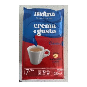 LAVAZZA Crema e Gusto Kaffee, gemahlen, Arabica- und Robustabohnen kräftig, 250 g