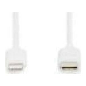 DIGITUS USB Kabel USB-C St. -> Lightning St., MFI 2M weiß