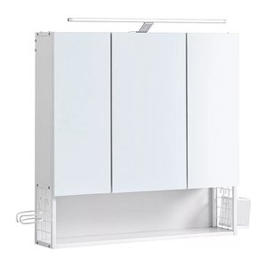 VASAGLE Spiegelschrank weiß 70,0 x 14,5 x 70,0 cm