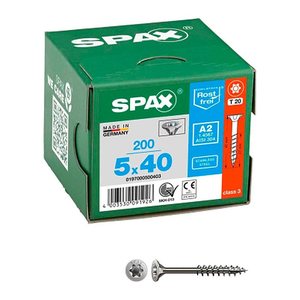 SPAX® Universalschrauben T20 Senkkopf Edelstahl A2 0197000500403 5 mm x 40 mm, 200 St.