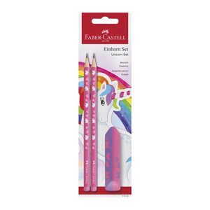 FABER-CASTELL Einhorn Bleistift-Set HB pink, 1 Set
