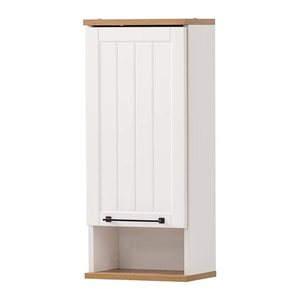 MÖBELPARTNER Bad-Hängeschrank Jelda 154139 eiche landhaus, weiß 30,3 x 32,6 x 180,9 cm