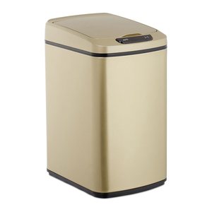 relaxdays Sensor Mülleimer 12,0 l gold, 1 St.