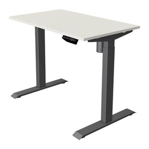 Kerkmann Move 1 elektrisch höhenverstellbarer Schreibtisch weiß rechteckig, T-Fuß-Gestell grau 100,0 x 60,0 cm