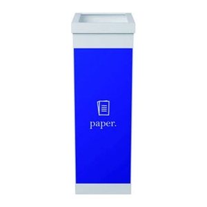 PAPERFLOW Mülleimer 60,0 l weiß, blau, 1 St.
