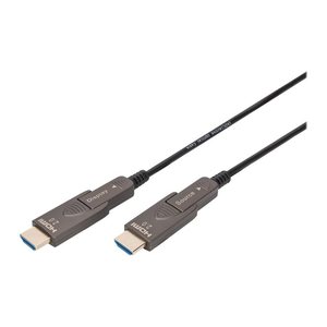 DIGITUS HDMI AOC Hybrid Glasfaserkabel 4K abnehmbar 10m schw