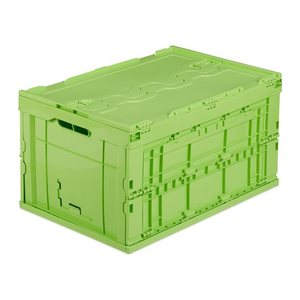 relaxdays Klappbox 60,0 l schwarz 58,5 x 39,5 x 32,5 cm, 1 St.