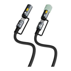 CONCEPTRONIC Kabel 4in1 USB-C2.0->C 60W/PD,480Mbs LED sw