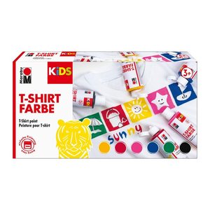Marabu KiDS Stoffmalfarben farbsortiert 6 x 80,0 ml, 6 St.