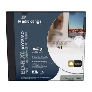 MediaRange BD-R XL 100GB 4x bedruckbar Disc im Jewelcase
