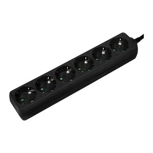 Logilink Steckdosenleiste 6-fach mit Schutzkontakt , schw.