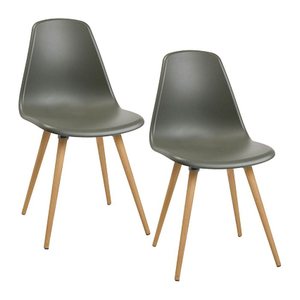 Topstar Schalenstühle T2020 FZ10BUG-2 grau Kunststoff, 2 St.