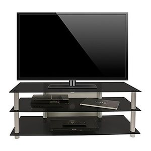 VCM my media TV-Rack Zumbo silber, schwarzglas