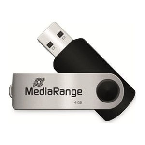 MediaRange USB-Stick schwarz, silber 4 GB, 1 St.