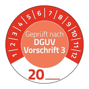 AVERY Zweckform Prüfplaketten 7907 rot 30,0 x 30,0 mm, 10 Blatt