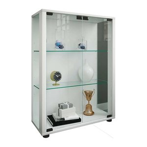 VCM my home Sintalo Vitrine weiß 2 Fachböden