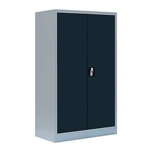 LÜLLMANN Stahlschrank 530298 anthrazit, lichtgrau 2 Fachböden 80,0 x 38,3 x 120,0 cm, aufgebaut, 1 St.