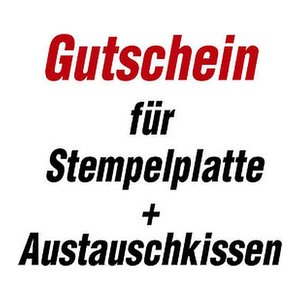 trodat Gutschein für Stempelplatte für trodat 5208 ohne Logo