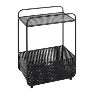 HAKU Möbel Beistelltisch rechteckig Metall schwarz 41,0 x 25,0 x 58,0 cm, 1 St.