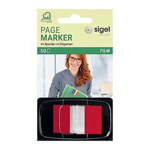 SIGEL Z-Marker Haftmarker rot 50 Streifen