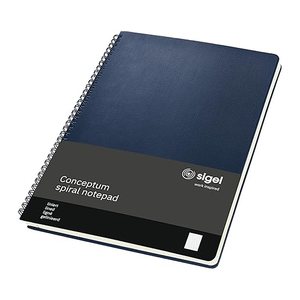 SIGEL Notizbuch Conceptum ca. DIN A4 liniert, dunkelblau Hardcover 160 Seiten, 1 St.