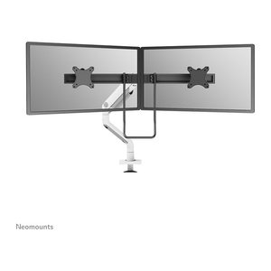 Neomounts Monitor-Halterung weiß für 2 Monitore, Tischklemme