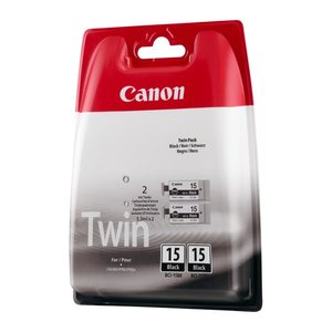 Canon 2x BCI-15 BK schwarz Druckerpatronen, 2er-Set