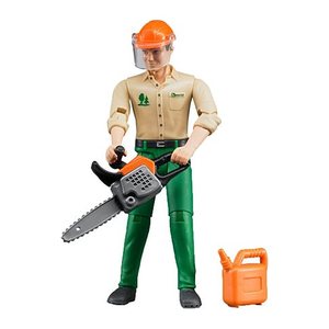 bruder bworld 60030 Forstarbeiter mit Zubehör Spielfigur
