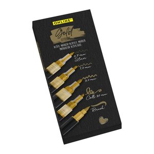 ONLINE® Gold Lettering Acrylstifte-Set gold 5 St.