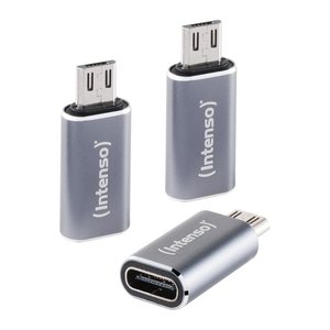 Intenso 3-pack USB Adapter USB-C -> USB-Micro C480M Aluminiu