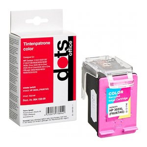 dots  color Druckerpatrone kompatibel zu HP 302XL (F6U67AE)