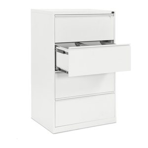 Stahl-Hängeregisterschrank (4 Schübe) – Doppelbahnig in Signalweiß
