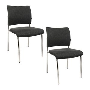 Topstar Besucherstühle Visit 10 NV190 G22 anthrazit Stoff, 2 St.