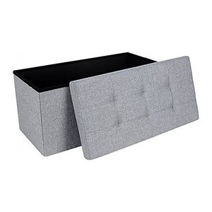 SONGMICS Sitztruhe LSF47G helllgrau Stoff 76,0 cm