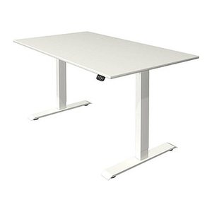 Kerkmann Move 1 elektrisch höhenverstellbarer Schreibtisch weiß rechteckig, T-Fuß-Gestell weiß 140,0 x 80,0 cm