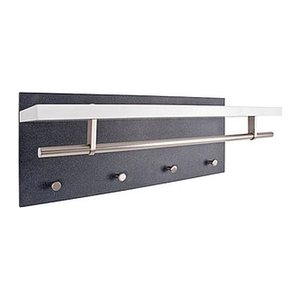 HAKU Möbel Wandgarderobe 42517 weiß Holz 4 Haken 75,0 x 30,0 cm, 1 St.