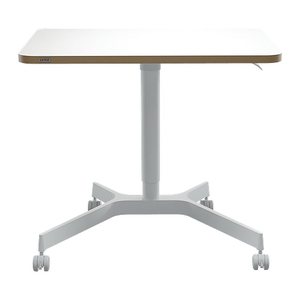 LEITZ Ergo 65360001 höhenverstellbarer Schreibtisch weiß rechteckig, 4-Fuß-Gestell weiß 80,0 x 60,0 cm