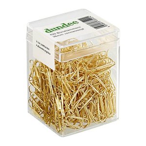dundee Büroklammern gold vermessingt, 400 St.