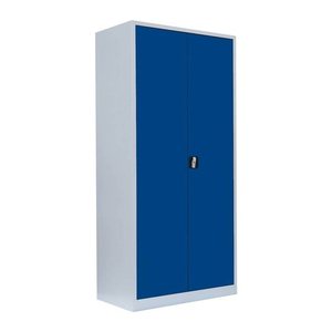 LÜLLMANN Stahlschrank 530351 enzianblau, lichtgrau 4 Fachböden 92,5 x 50,0 x 195,0 cm, aufgebaut, 1 St.