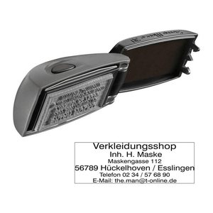 COLOP Textstempel, individualisierbar EOS Stamp Mouse 30 selbstfärbend blau, schwarz, rot ohne Logo, 1 St.