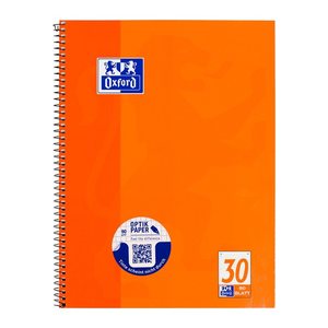 OXFORD Collegeblock Schule Lineatur 30 blanko DIN A4 Innenrand, 1 Block