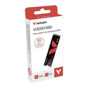 Verbatim Interne SSD 512GB Vi3000 PCIe NVMe M.2 2280